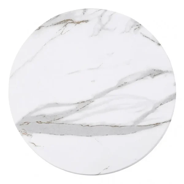 Arpino White Ceramic Side Table by Furniture of America - Image 2