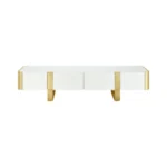 Larvik White TV Console by Furniture of America - Image 2