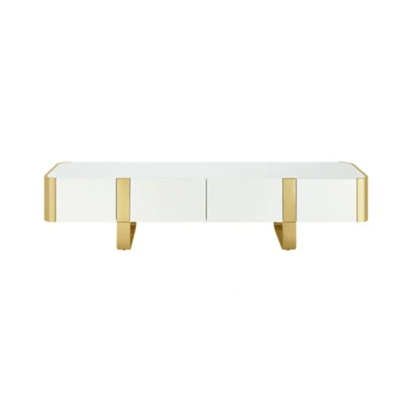 Larvik White TV Console by Furniture of America - Image 2