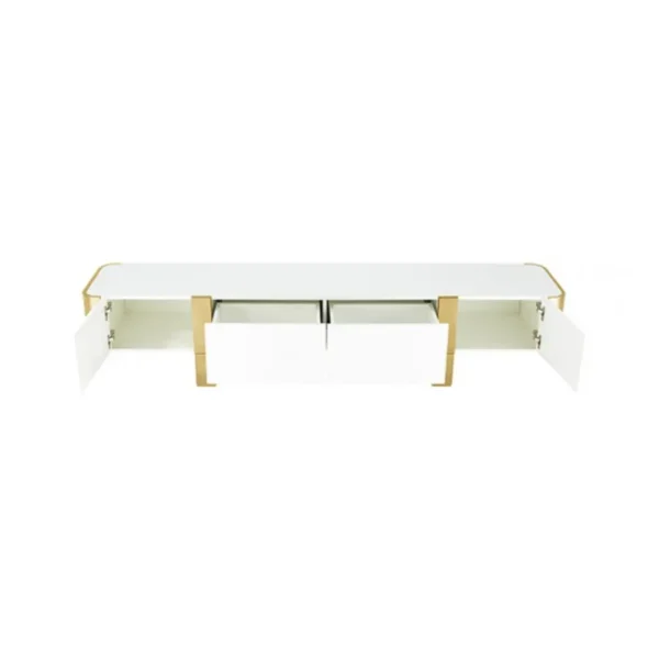 Larvik White TV Console by Furniture of America - Image 3