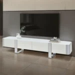 Larvik White TV Console by Furniture of America - Image 5