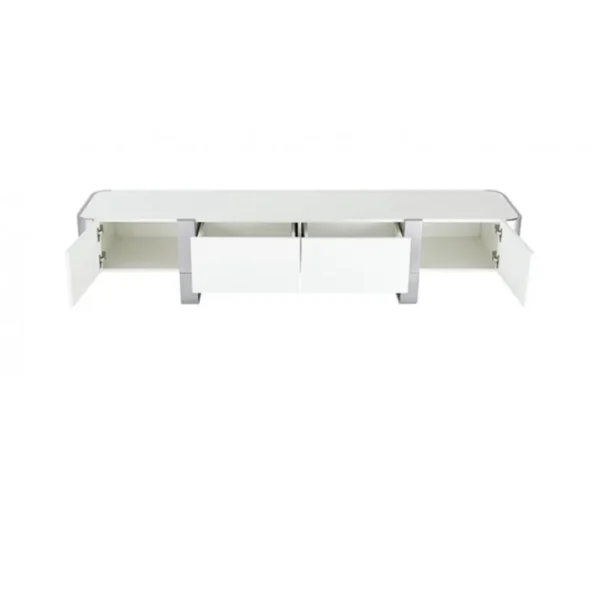 Larvik White TV Console by Furniture of America - Image 7