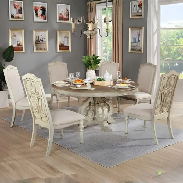 Arcadia 7 Pc Rustic Dining Table Set by Furniture of America - Image 2