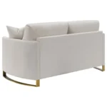Corliss Upholstered Velvet Loveseat with Gold Legs By Coaster Furniture - Image 4