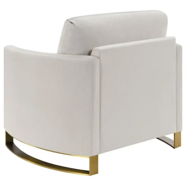 Corliss Upholstered Velvet Armchair with Gold Legs By Coaster Furniture - Image 4