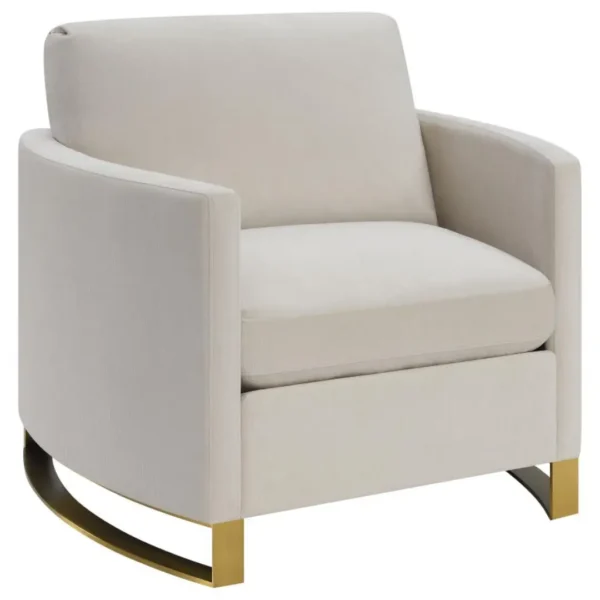 Corliss Upholstered Velvet Armchair with Gold Legs By Coaster Furniture - Image 2
