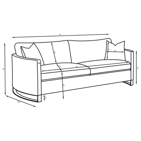 Corliss Upholstered Sofa Set Beige By Coaster Furniture - Image 10