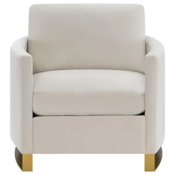 Corliss Upholstered Velvet Armchair with Gold Legs By Coaster Furniture - Image 3