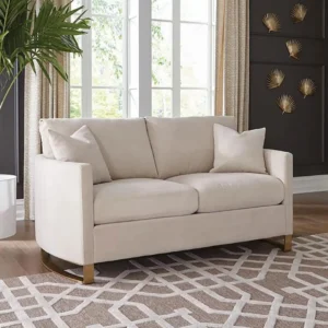 Corliss Upholstered Velvet Loveseat with Gold Legs By Coaster Furniture