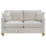 Corliss Upholstered Velvet Loveseat with Gold Legs By Coaster Furniture - Image 3