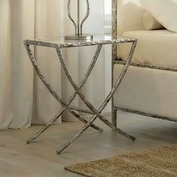 Vilna Metal Side Table by Furniture of America - Image 4