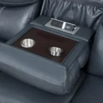 Sloane Upholstered Padded Arm Reclining Sofa Set Blue by Coaster Furniture - Image 7