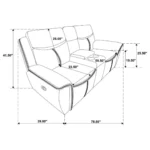 Sloane Upholstered Padded Arm Reclining Sofa Set Blue by Coaster Furniture - Image 10