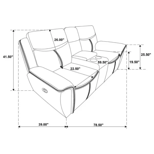 Sloane Upholstered Padded Arm Reclining Sofa Set Blue by Coaster Furniture - Image 10