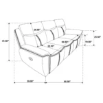 Sloane Upholstered Padded Arm Reclining Sofa Set Blue by Coaster Furniture - Image 11