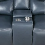 Sloane Upholstered Padded Arm Reclining Sofa Set Blue by Coaster Furniture - Image 14