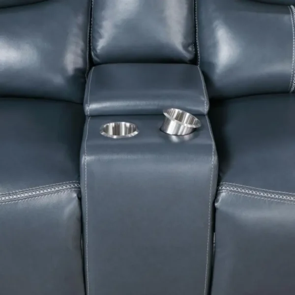 Sloane Upholstered Padded Arm Reclining Sofa Set Blue by Coaster Furniture - Image 14
