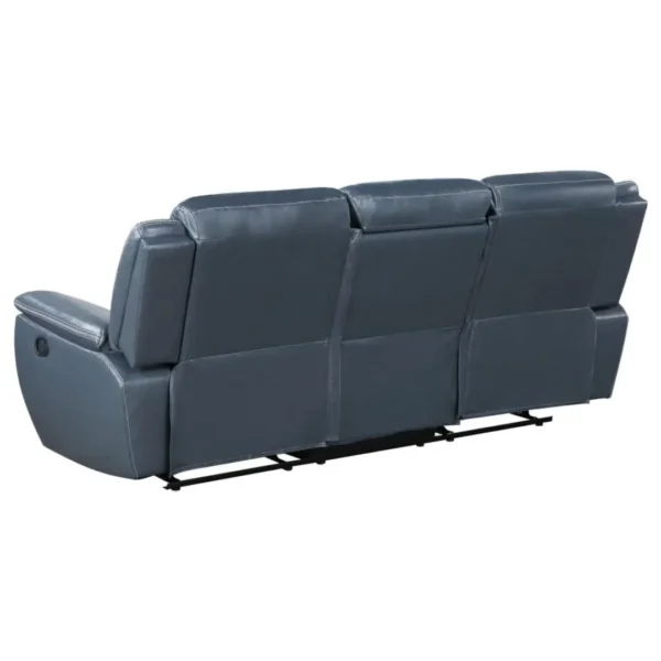Sloane Upholstered Padded Arm Reclining Sofa Set Blue by Coaster Furniture - Image 16