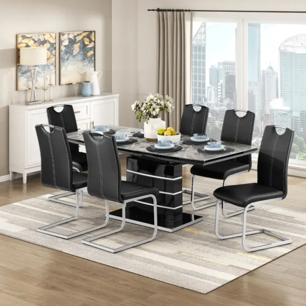 Glissand Leather Side Dining Chair Set Of 2 By Homelegance - Image 3