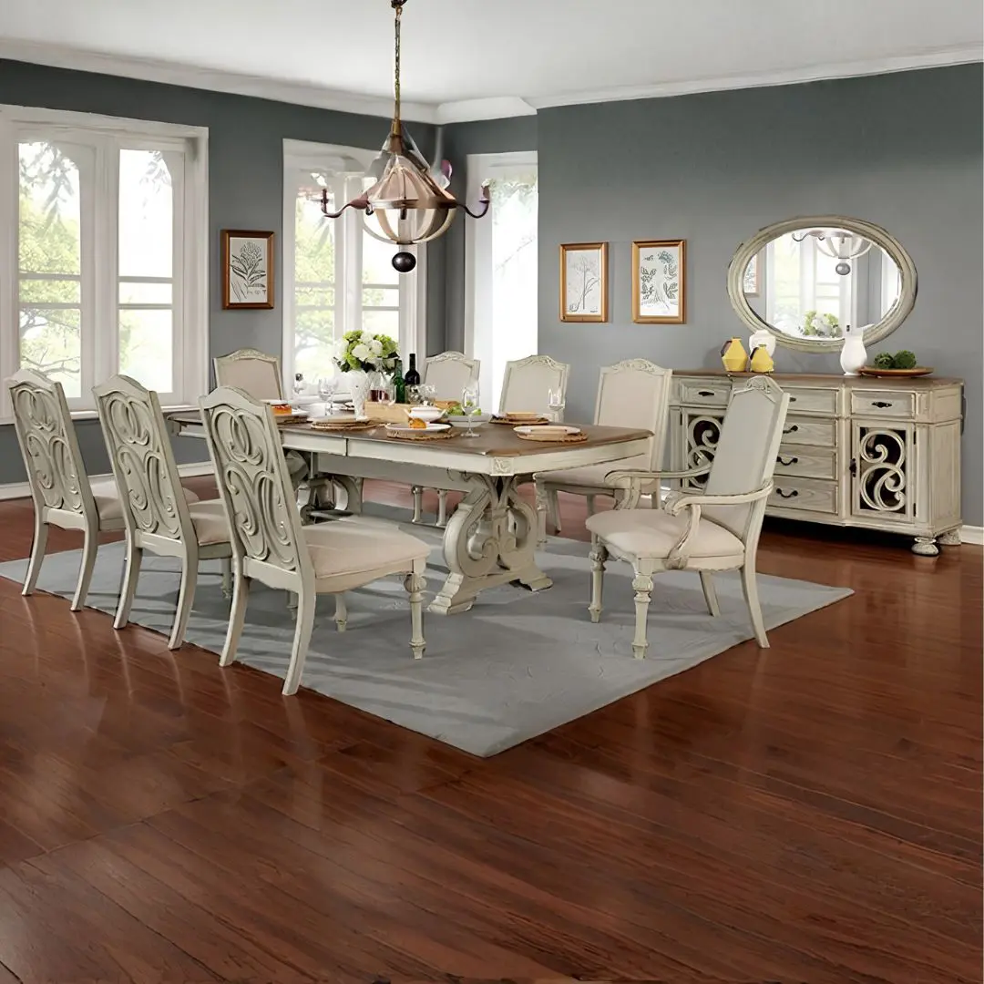 Arcadia 8 Seat Dining Table Set by Furniture of America | U-Trade Furniture 8 Seat Dining Table Set
