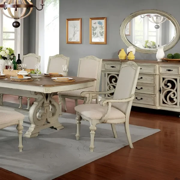 Arcadia 8 Seat Dining Table Set by Furniture of America - Image 2