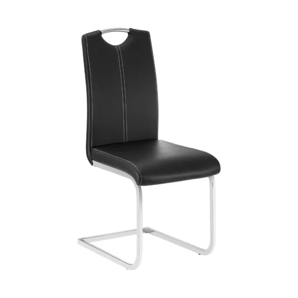 Glissand Leather Side Dining Chair Set Of 2 By Homelegance - Image 2