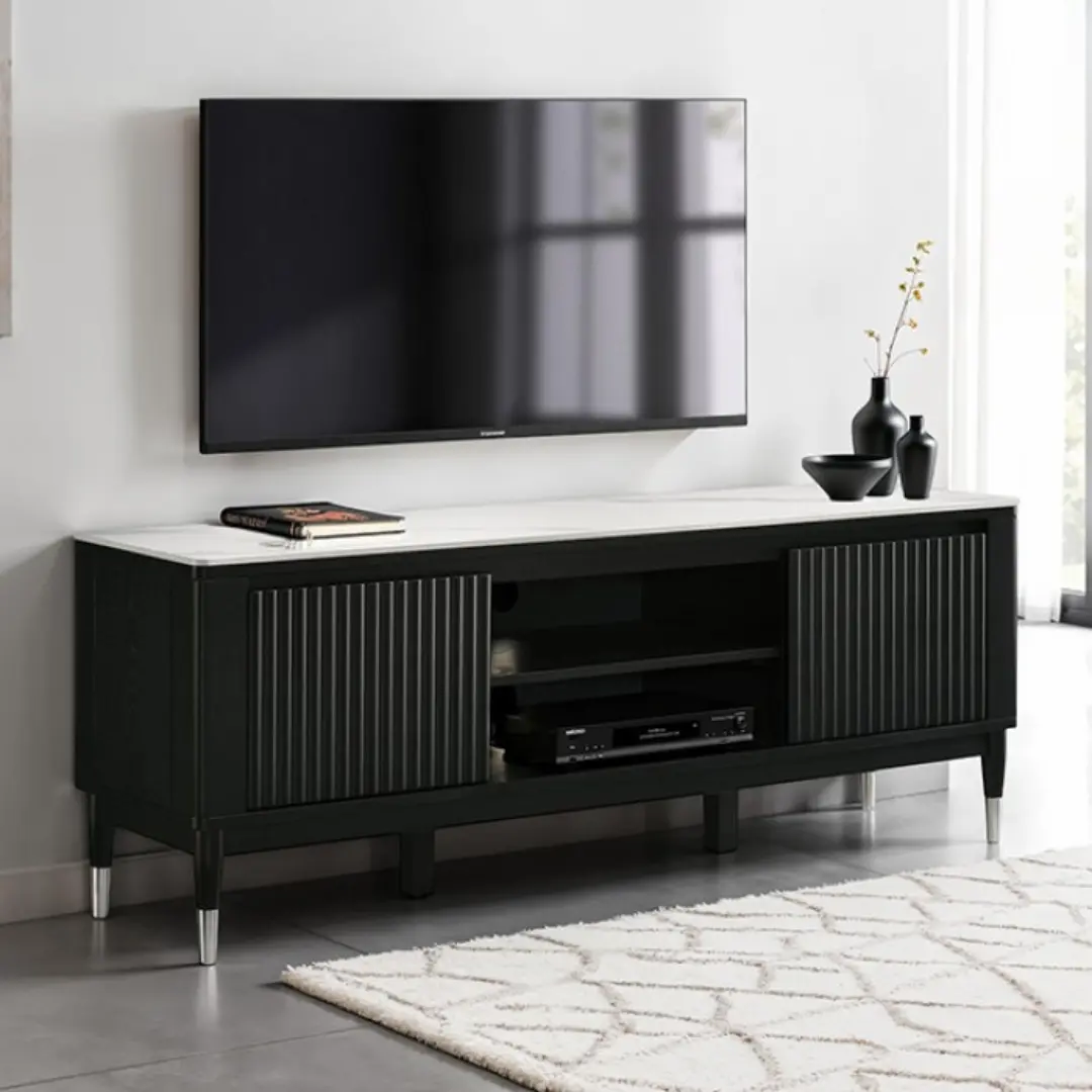 Maidstone Stone TV Console by Furniture of America | U-Trade Furniture Maidstone Stone TV Console by Furniture of America - Image 1