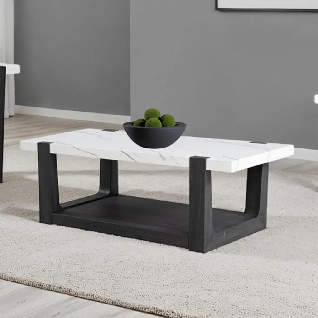 Sundbry Marble Top Coffee Table by Furtniure of America | U-Trade Furniture Sundbry Marble Top Coffee Table by Furtniure of America - Image 1