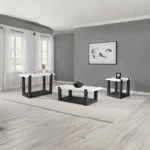 Sundbry End Table White Marble Top by Furniture of America - Image 2