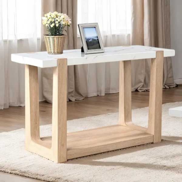 Sundbry Marble Sofa Table by Furniture of America - Image 3