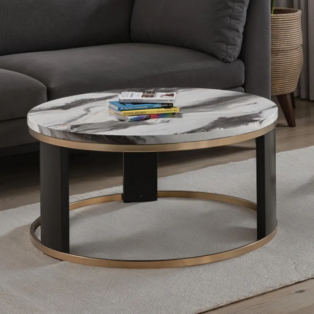 Bogor Round Black Coffee Table by Furniture of America | U-Trade Furniture Bogor Round Black Coffee Table by Furniture of America - Image 1