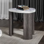 Levis Gray Triangle End Table by Furniture of America