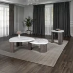 Levis Gray Triangle End Table by Furniture of America - Image 3