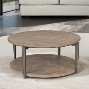Roros Wooden Round Coffee Table by Furniture of America