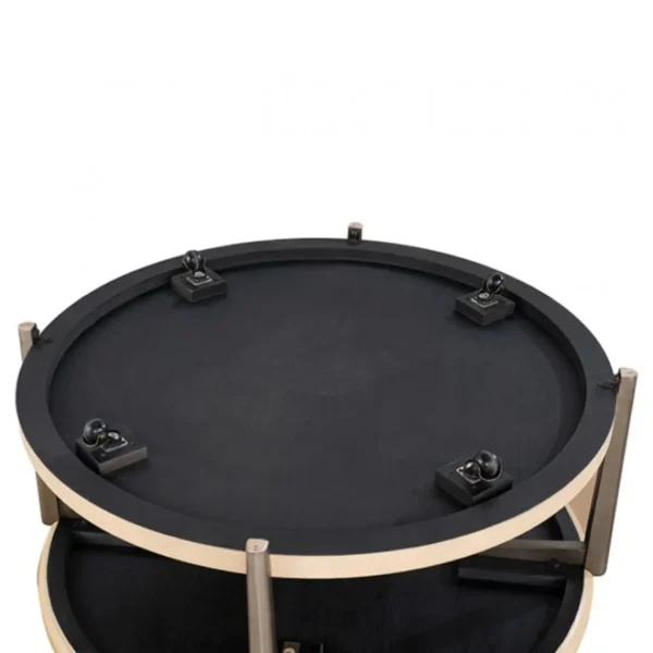 Roros Wooden Round Coffee Table by Furniture of America - Image 3