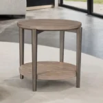 Roros Round Wooden End Table by Furniture of America