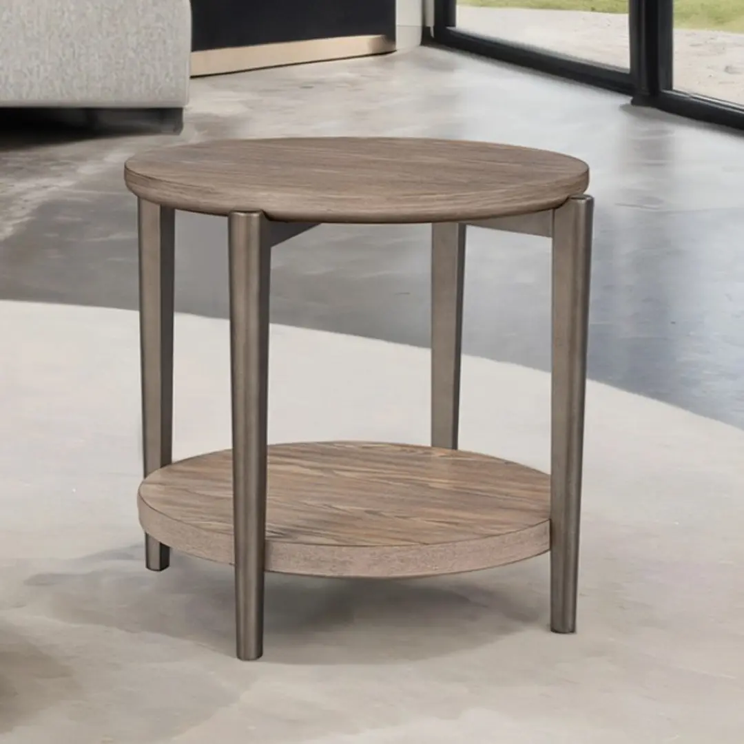 Roros Round Wooden End Table by Furniture of America | U-Trade Furniture Roros Round Wooden End Table by Furniture of America - Image 1