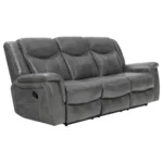 Conrad Upholstered Gray Reclining Sofa Set by Coaster Furniture - Image 4