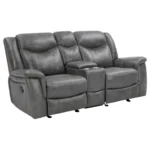 Conrad Upholstered Gray Reclining Sofa Set by Coaster Furniture - Image 5