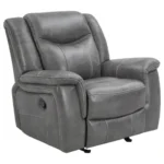 Conrad Upholstered Gray Reclining Sofa Set by Coaster Furniture - Image 6