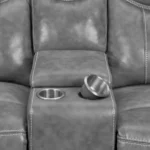 Conrad Upholstered Gray Reclining Sofa Set by Coaster Furniture - Image 8