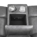 Conrad Upholstered Gray Reclining Sofa Set by Coaster Furniture - Image 9