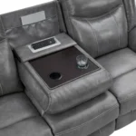 Conrad Upholstered Gray Reclining Sofa Set by Coaster Furniture - Image 13