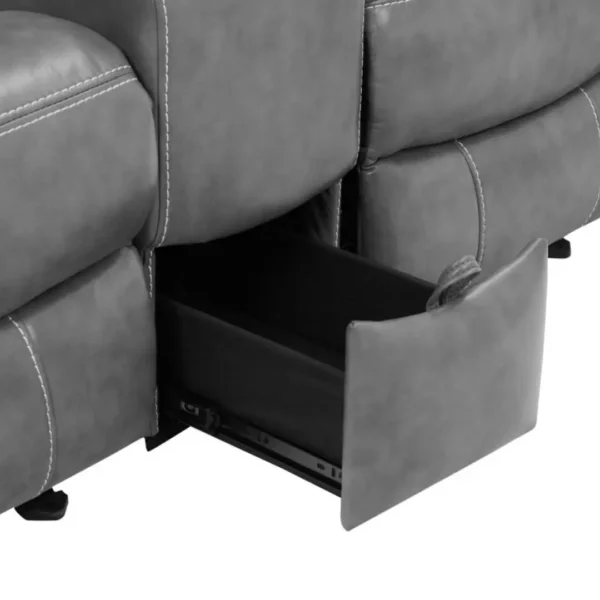 Conrad Upholstered Gray Reclining Sofa Set by Coaster Furniture - Image 14