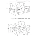 Conrad Upholstered Gray Reclining Sofa Set by Coaster Furniture - Image 18