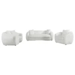 Isabella Faux Sheepskin Sofa Set Natural by Coaster Furniture - Image 2