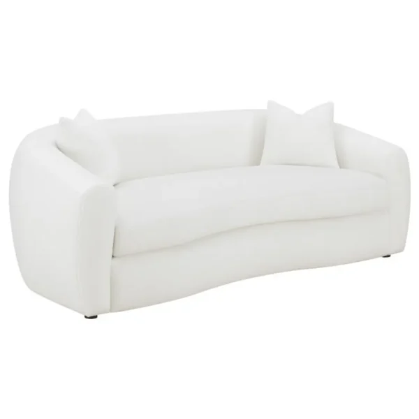 Isabella Faux Sheepskin Sofa Set Natural by Coaster Furniture - Image 3