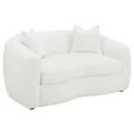Isabella Faux Sheepskin Sofa Set Natural by Coaster Furniture - Image 4