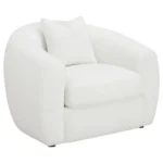 Isabella Faux Sheepskin Sofa Set Natural by Coaster Furniture - Image 5
