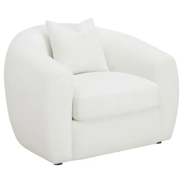 Isabella Faux Sheepskin Sofa Set Natural by Coaster Furniture - Image 5